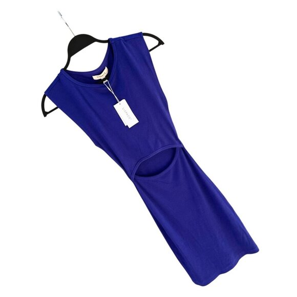 L*Space Womens Size S Cobalt Blue Remi Dress Flirty Front Cut Out NWT ~MSRP $119 - Picture 5 of 13